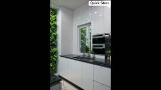 Modern Kitchen Ideas 🌿 | Stunning Vertical Green Wall! #shorts #interiordesign