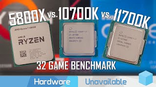 Ryzen 7 5800X vs. Core i7-10700K \u0026 11700K, 32 Game Benchmark