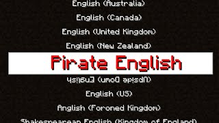 Why does Minecraft have "Pirate English" as a language?