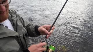 Salmon fishing in upper Muonio