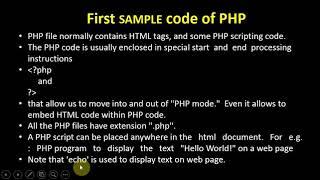 Server Side Scripting Php Lecture-1