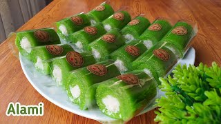 Olahan Singkong Satu Ini Luarbiasa wangi, Singkong Pandan Gulung Isi Unti Kelapa