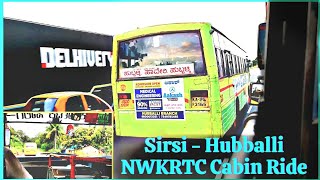 Sirsi - Hubballi NWKRTC Cabin Ride | Overtaking NWKRTC on NH4 | VRL Headquarters