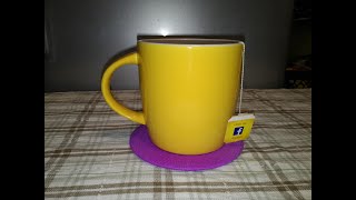 DIY_琴趣手工藝_隔熱墊教學, 環保廢CD片與糖果襪做成 (DIY handy craft, cup coaster tutorial)