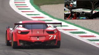 OnBoard a Ferrari 458 Italia GT3-Pure V8 N/A Sound in Action at Monza Circuit