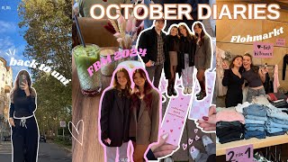 FBM 24, back to uni, book talks, Flohmarkt✨October vlog🍂⭐️📖