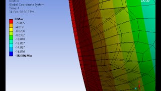 hyper elastic circular plate Ansys 16.0
