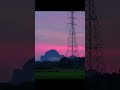 落日余晖映晚霞一抹夕阳美如画