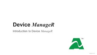 AVTECH Device ManageR: Introduction