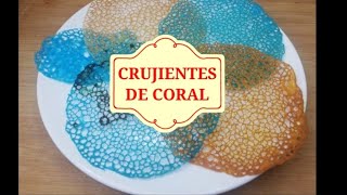 como hacer TEJAS CORAL para decorar tus postres/how to make tuile coral for garnish your desserts