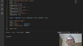 Average Grade Solver in PERL