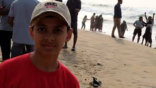 Ramakrishna Sea Beach, 🏖️ Visakhapatnam # रामकृष्ण सागर तट, विशाखापत्तनम #समुद्र तट पर नहाने का मजा