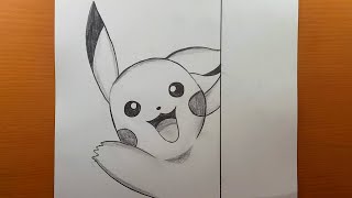 Como desenhar Pikachu, desenhos fáceis para iniciantes passo a passo || Lápis de desenho Pikachu
