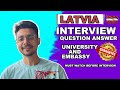 Latvia interview Question Answers || Latvia study interview || University interview || student visa