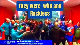 Manchester City and Atletico players fighting in Tunnel | Vrsaljko spitting on City players🔴