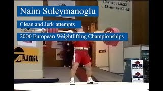 Naim Suleymanoglu Clean and Jerk attempts 2000 European Weightlifting Championships