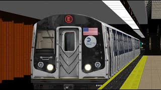 OpenBVE Quickie: Jamaica Center Bound R160C E Train Arrives And Departs At Jamaica-Van Wyck #mta