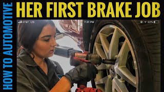 Her First Brake Job! How To Replace Front Brake Pads And Rotors On A 2006-2012 Ford Fusion