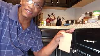 Part 2:Using a homemade template to install kitchen cabinet knobs and pull handles.