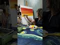 como pintar um lindo por do sol com técnica fácil parte 1