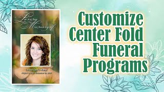 Customize Center Fold Funeral Programs