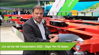 Live auf der IAA Transportation 2022 - Kögel Port 45 Duplex Containerchassis