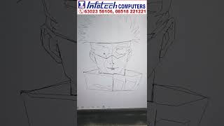 GoJo in python program using sketchpy module. #anime #kurnoolvlogs #training #programming