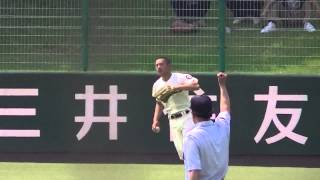 報徳学園・福原雄大　好プレー（２０１４春季兵庫県大会３回戦ｖｓ明石商）