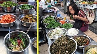 Eating Bibimbap at Gwangjang Market & Other Korean Street Food