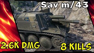 Beast wot replay Sav m/43 2.6k DMG 8 Kills - Лучший Вот реплей Sav m/43 2.6k урона 8 фрага