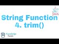 String Function - trim() Method | JAVA Programming | ICSE