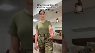why military females tighten their belts   Tiktok: Paulasamira