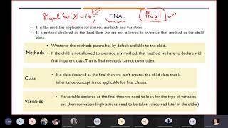Lecture object-oriented programming using java: non-access modifier