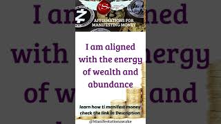 Affirmations for manifesting money I allow money to flow easily to me #manifestationawake