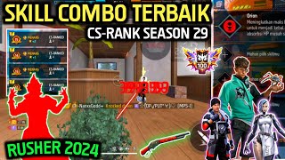 2025‼️ TOP 5 RUSHER COMBO ( KOMBINASI SKILL KARAKTER RUSHER 2025 ) - FREE FIRE TERBAIK !!