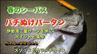 バチぬけ！春のシーバス釣り…伊勢湾三重サーフを例にポイント・ルアー・条件 sea bassfishing