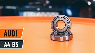 How to change rear wheel bearing on AUDI A4 B5 Saloon [TUTORIAL AUTODOC]