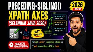 103. preceding-sibling XPath Axes (Selenium Java 2026)