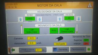 Mostrando painel de comando da máquina multifio(Multiwire) da Hedel