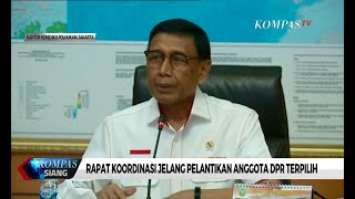 Jelang Pelantikan Anggota DPR RI, Menkopolhukam Rapat Koordinasi Bersama Panglima TNI dan Kapolri