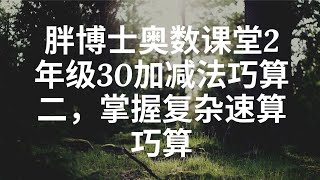 胖博士奥数课堂2年级30加减法巧算二，掌握复杂速算巧算