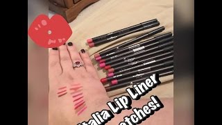 Italia Deluxe Ultra Fine Lip Liner 12 PCS Full Swatches! || Its Blaize