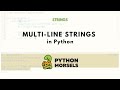 Unindenting multi line strings in Python