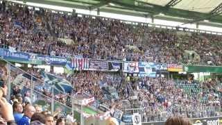 Geile Stimmung der mitgereisten Herthafans in Wolfsburg!