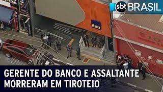Tentativa de assalto a banco termina com tiroteio e 2 mortos | SBT Brasil (28/09/23)