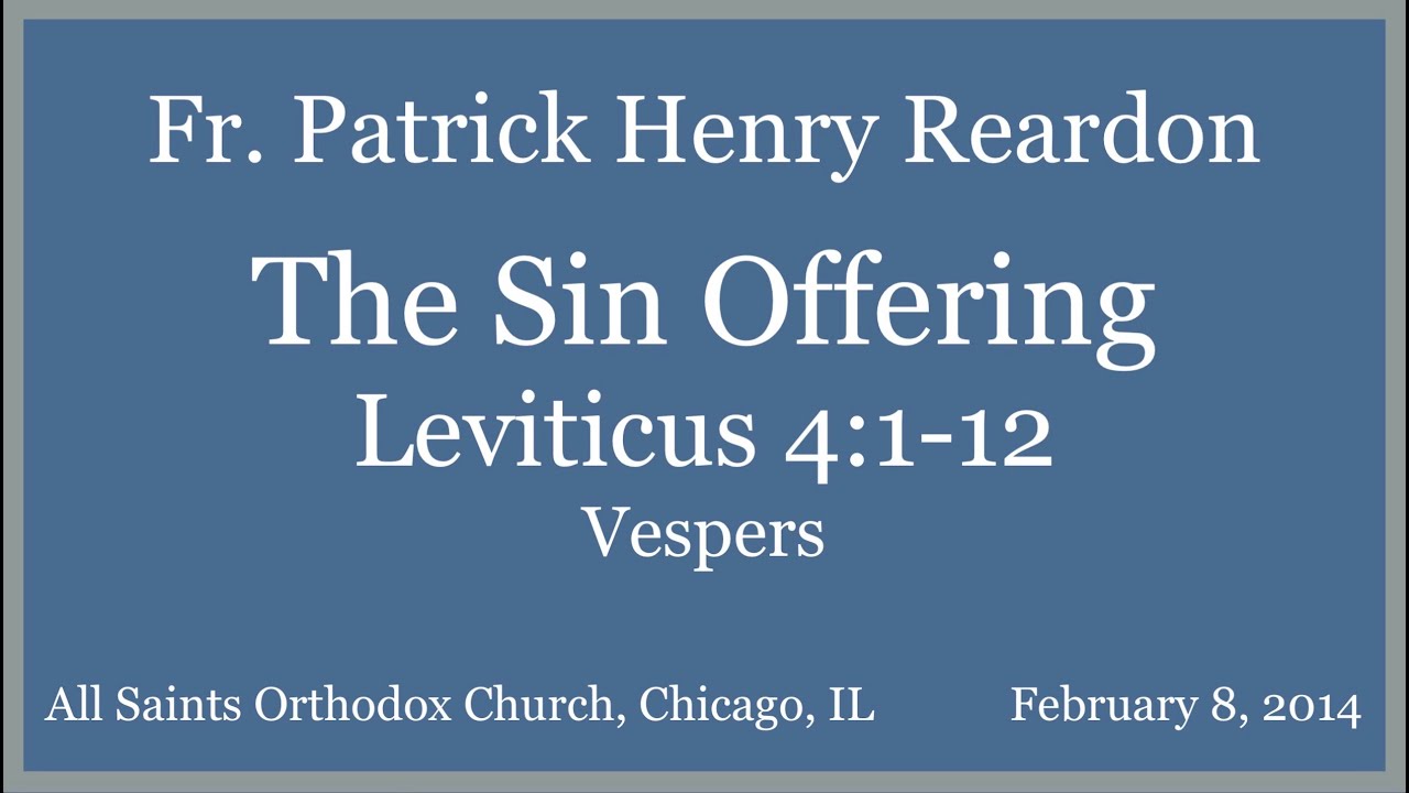 The Sin Offering: Leviticus 4 - YouTube