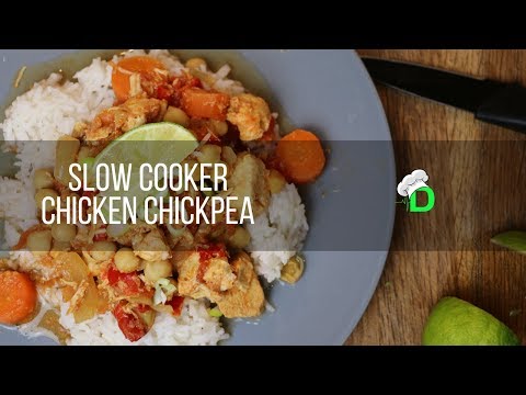 Slow Cooker Chicken and Chickpea Soup