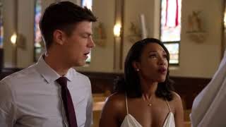 the flash 4x03 barry and iris at the church
