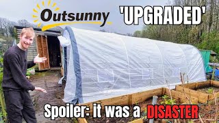 Outsunny UPGRADED Polytunnel Build, Review, AND DISASTER...