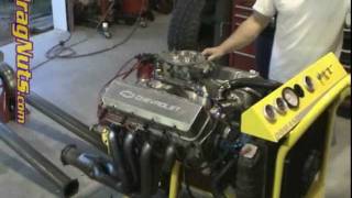 Chevy Big Block 572 ci Engine Starting for Nova SS on the Run-Stand